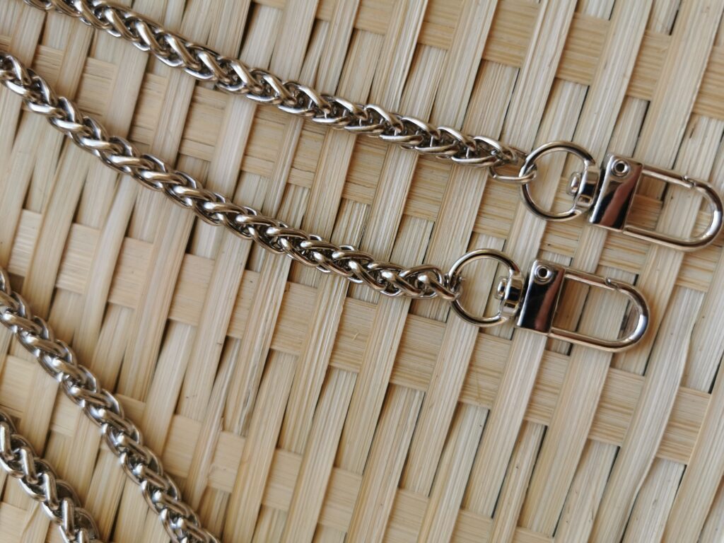 Metal handle for handbag (115 cm) Chain Silver