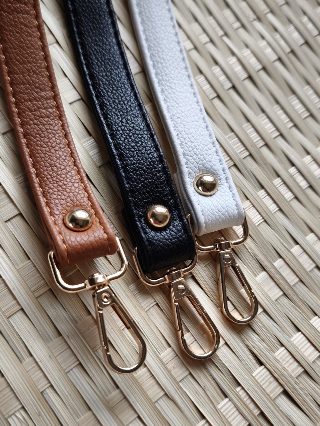 Faux leather handle for handbag (60 cm), multi-colour