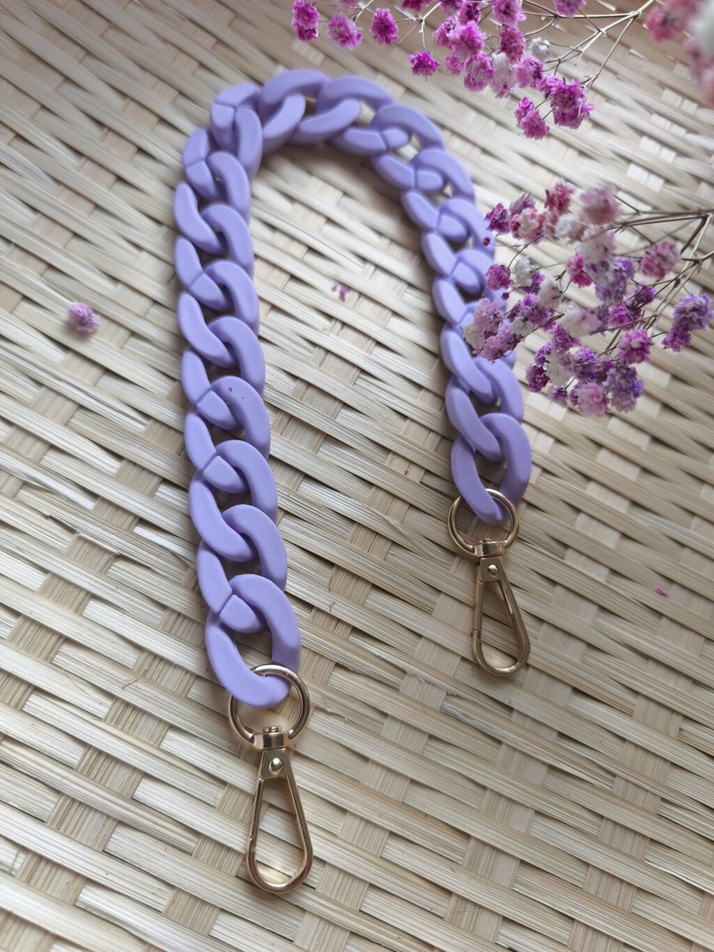 Plastic handle for handbag (39 cm) Olive