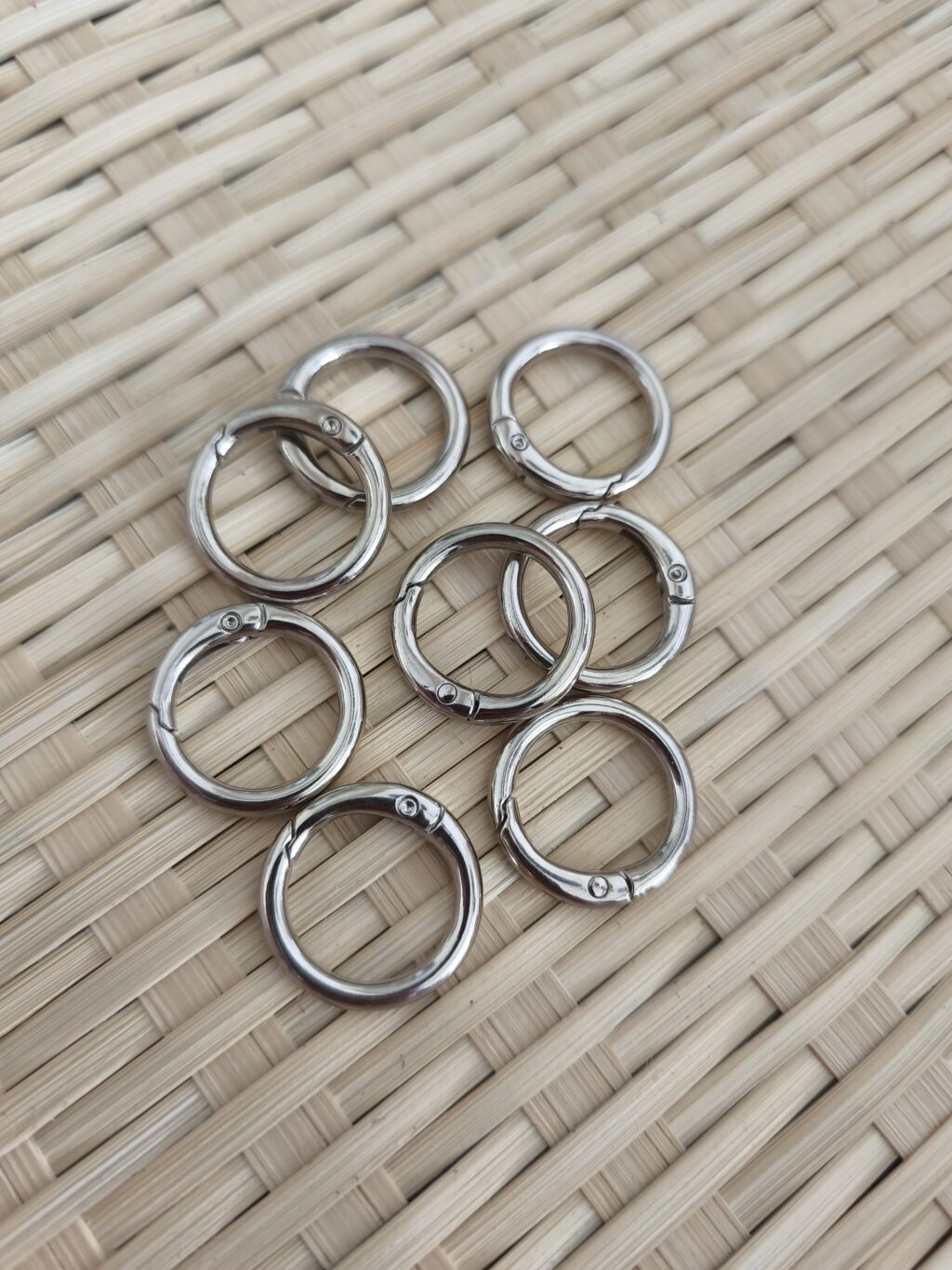 Runder Verschluss für Handtasche (silber), 25 mm