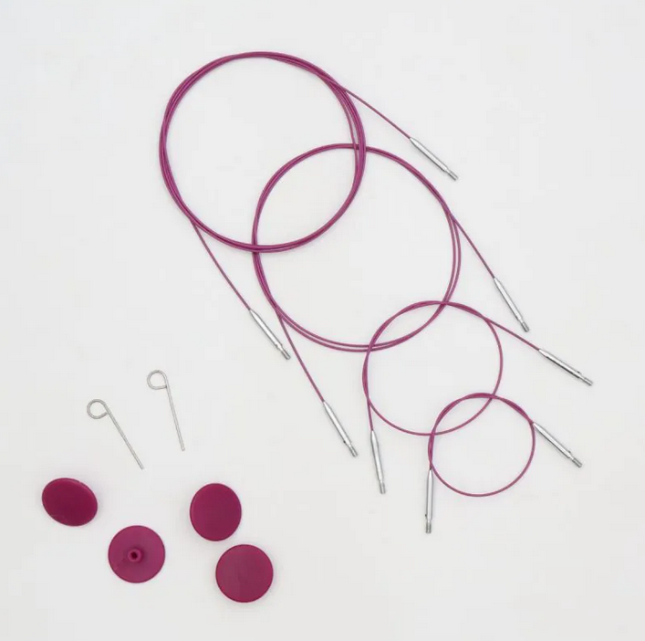 KnitPro Thin&Flex plānā rotācijas aukla skrūvējamajām adāmadatām