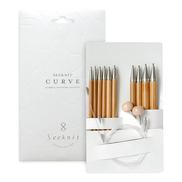 Seeknit Curve Koshitsu L prisukamų bambukinių virbalų rinkinys (15cm)